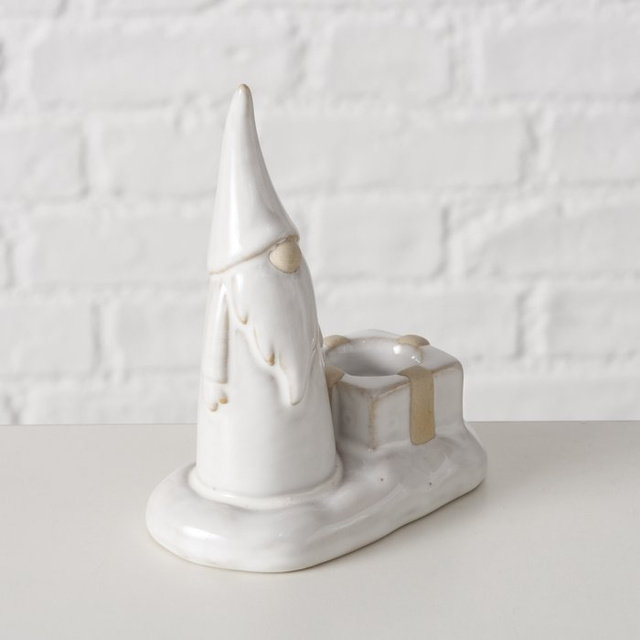 Candelabru cu gnom pentru o singură lumânare SLAVKO, înălțime 11 cm