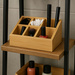 Organizator pentru cosmetice, din bambus, natural, 17 x 10 x 8 cm