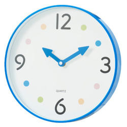 Ceas pentru camera copilului SAFI, Ø 25 cm, albastru