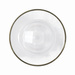 Farfurie transparentă cu decor auriu, Ø 33 cm
