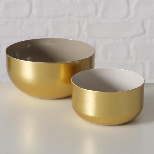 Set 2 boluri decorative, auriu