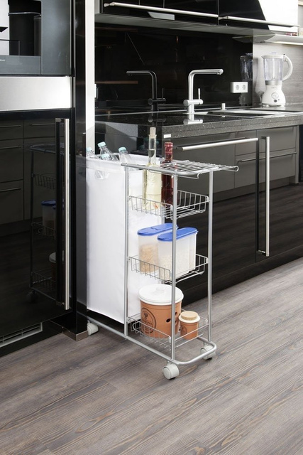 Carucior multifuncțional SLIM - raft de bucătărie, baie, WENKO