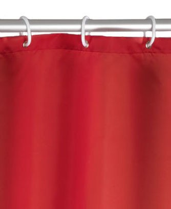 Cortină de duș, textilă, 180x200 cm, WENKO, roșie