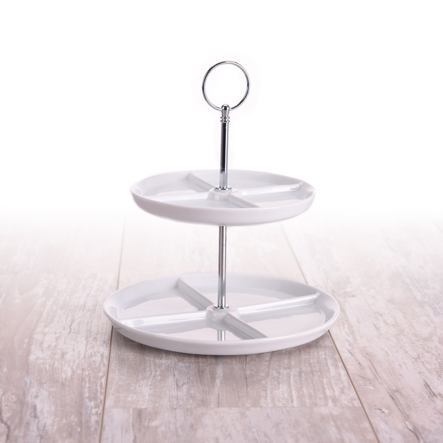 Platou din portelan cu 2 niveluri, 26 cm