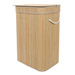 Coș de rufe din bambus cu capac, 80 l