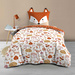 Set de lenjerie de pat pentru copii 140 x 200 cm, model cu vulpe