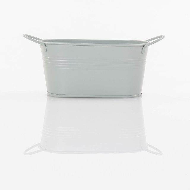 Jardiniera de flori pentru balcon Lingo, zincat, lung, 20 x 8,5 x 9,5 cm