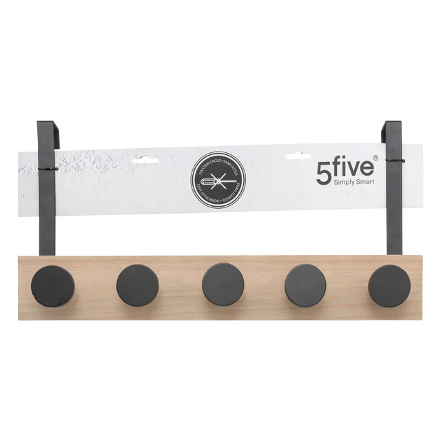 Cuier pentru usa, cu 5 carlige, 50 cm