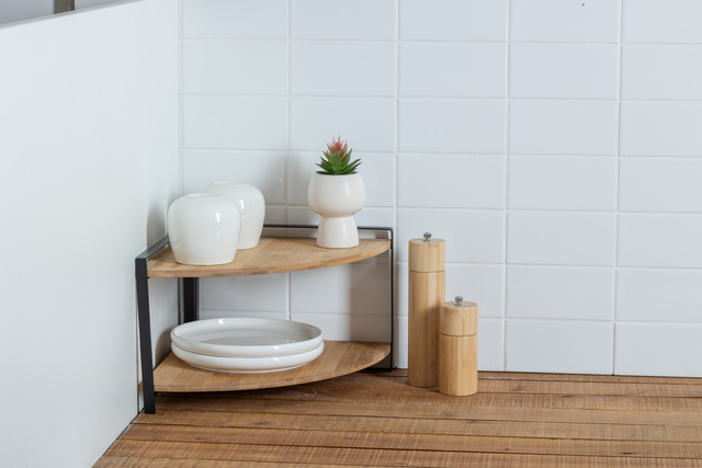 Raft de colț pentru blat de bucătărie ORDERA, 29,7 x 29,7 x 20,5 cm