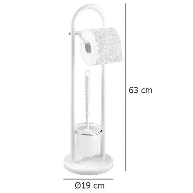 Suport de baie SIENA WHITE, 2 în 1, WENKO, alb