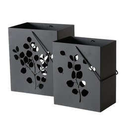 Set 2 felinare  metalice Calypso,  negru