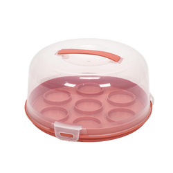 Cutie portabila pentru tort sau briose, Ø 25 x 14 cm