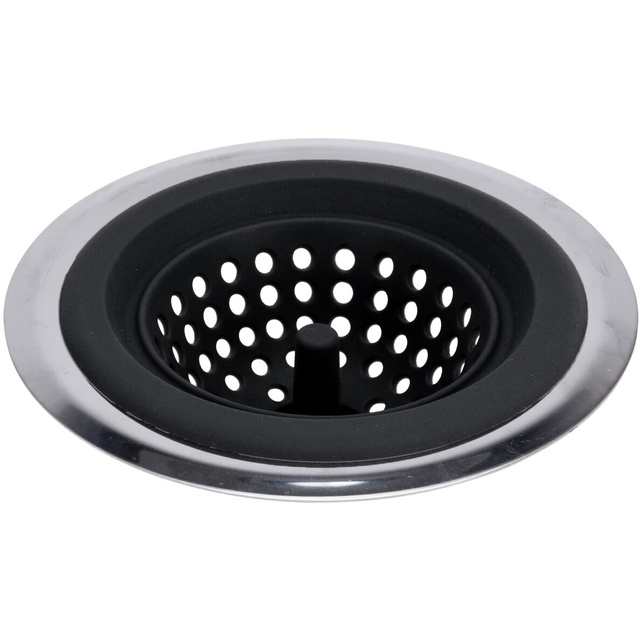 Sita chiuvetă din silicon, Ø 11,5 cm, negru