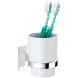 Pahar pentru periuță de dinți QUADRO cu mâner Turbo-Loc, WENKO