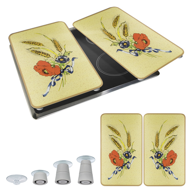 Plăci de protecție FLORI, 2 buc, sticlă