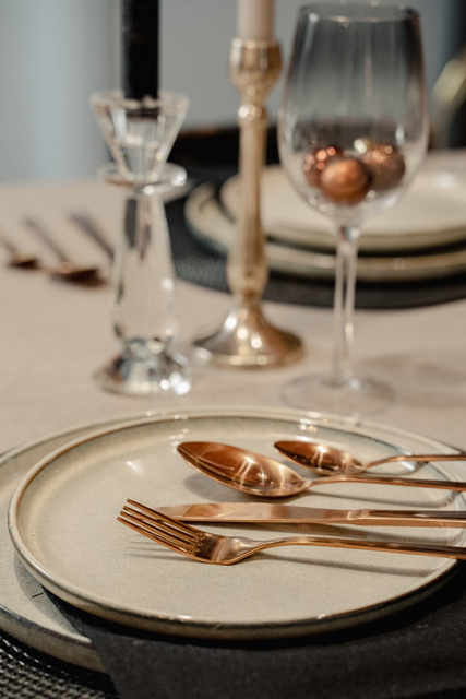 Set de tacâmuri DELICATE din oțel inoxidabil, 24 de piese