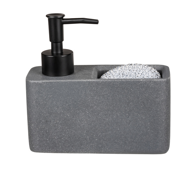 Dispenser detergent de vase RESA z cu spatiu pentru burete, WENKO