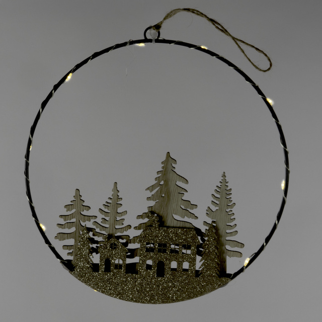 Decorațiune de Crăciun cu LED pentru suspendare, Ø 20 cm