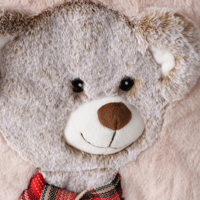 Perna cu motiv de pluș LEON, 35 x 35 cm