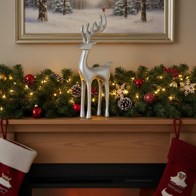 Figurină de Crăciun, ren, 35 cm