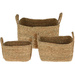 Cosuri de depozitare cu manere, impletitura, 3 bucati in diferite dimensiuni