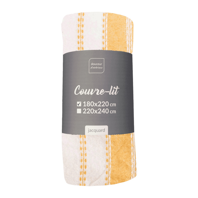 Cuvertura de pat in dungi jacquard ABBY, 180 x 220 cm