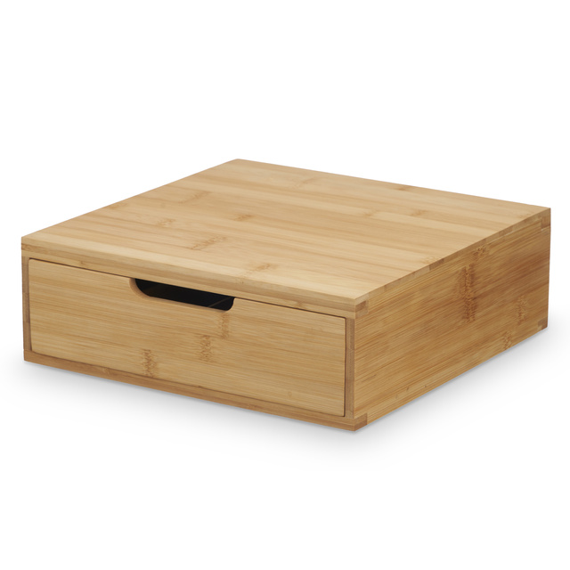 Recipient din bambus pentru capsule de cafea, 8 compartimente, 30 x 30 cm