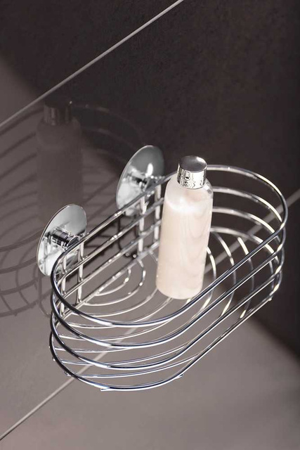 Raft de baie, coș Turbo-Loc - oțel cromat, WENKO