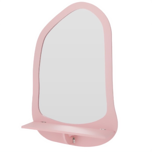 Oglindă pentru camera copilului cu un raft confortabil pentru comori, 40 x 11 x 60 cm