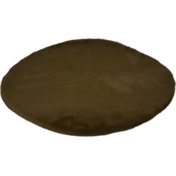 Covor rotund pentru salon din blană artificială moale, Ø 80 cm