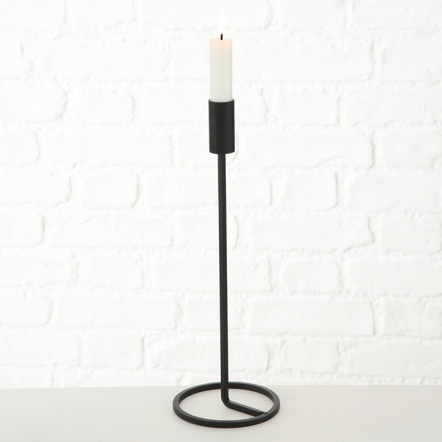 Sfeșnice metalice Fio, set 3 bucati, negru