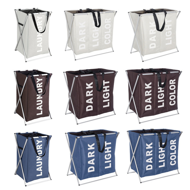 Container pentru rufe TRIO - până la 130 litri, WENKO, bej