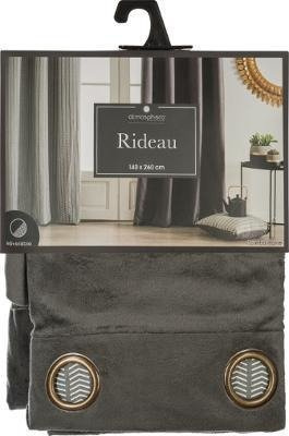 Perdele pentru fereastra cu inele, din bumbac si poliester - 140 x 260 cm