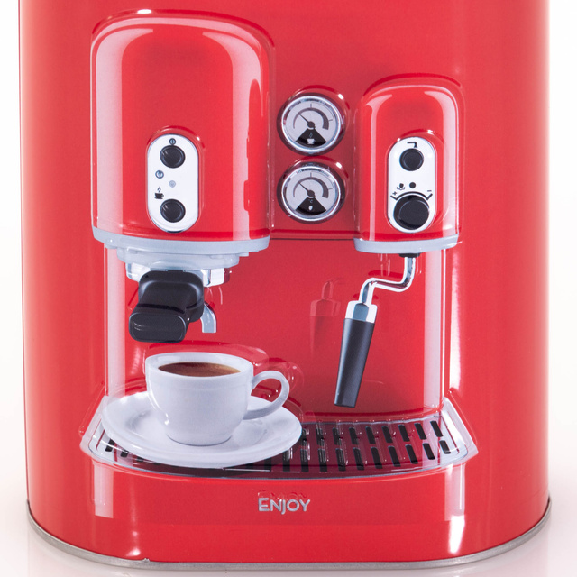 Cutie de cafea ESPRESSO, metal, 13,5 x 7,5 x 19,2 cm