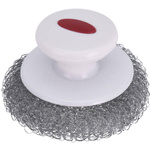 Sarma metalica de otel cu maner pentru curatarea gratarului, 2 bucati