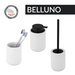 Perie WC cu suport BELLUNO, Ceramica, Alb, Wenko