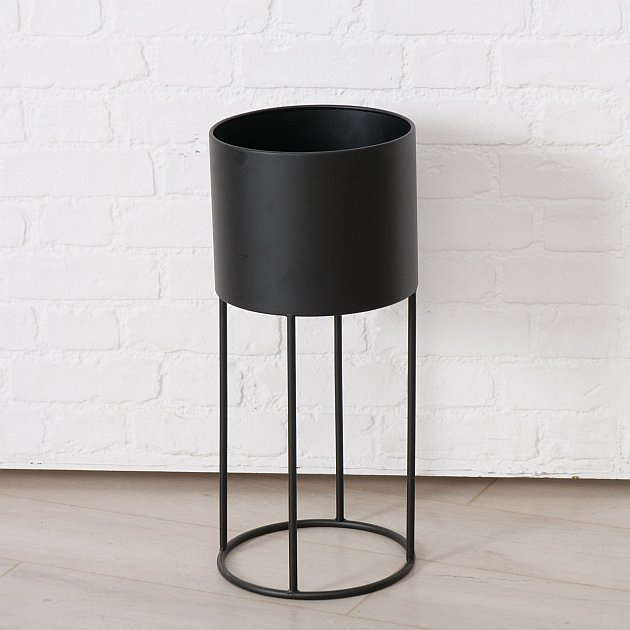 Set 3  suporturi pentru  flori Aurela, negru