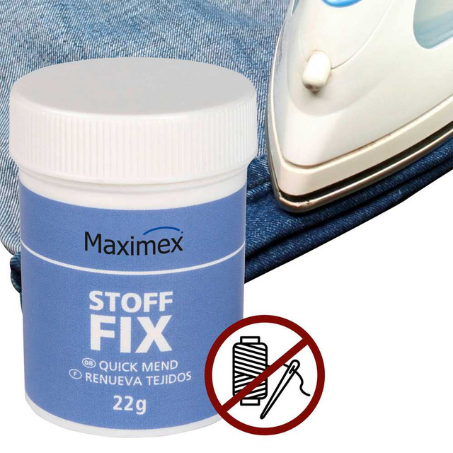 Adeziune pulbere pentru material, pentru repararea rapidă a îmbrăcămintei FABRIC-FIX, Maximex