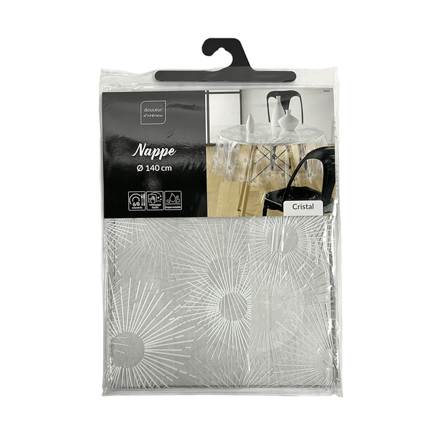Fata de masa PVC transparenta SOLEIL, Ø 140 cm