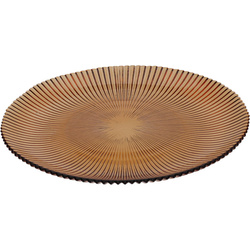 Farfurie de desert striată AMBER, Ø 21 cm
