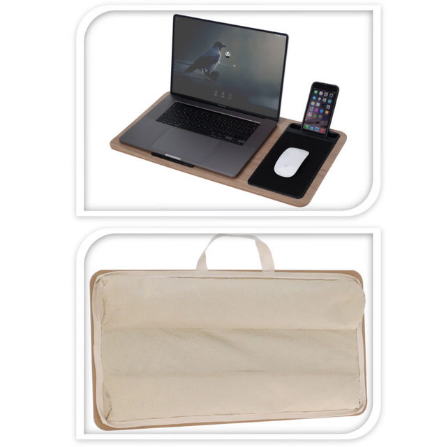 Masa pentru laptop cu pernă și loc pentru mouse CALM, 57,5 x 30,5 x 4 cm