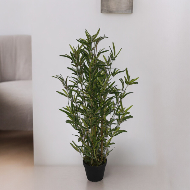 Arbore din bambus artificial in ghiveci, 90 cm