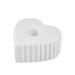 Suport de lumanare din ceramica in forma de inima Anima, pentru lumanare lunga, 4 x 9 cm