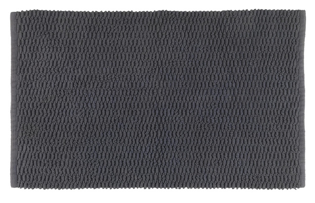 Covor de baie MONA, bumbac, 50 x 80 cm, gri inchis, WENKO