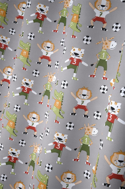 Draperie cu inele MARACANA minge de fotbal, 140 x 260 cm