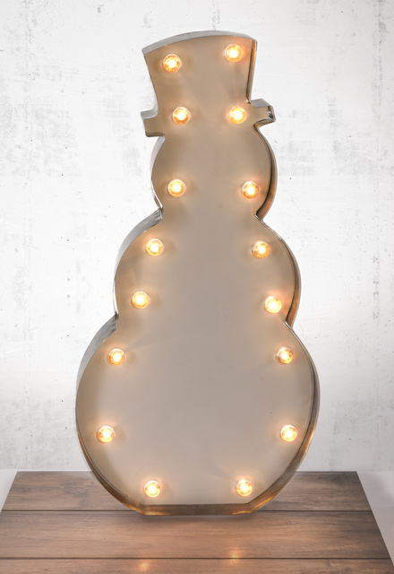 Decoratiune cu iluminare LED: om de zapada