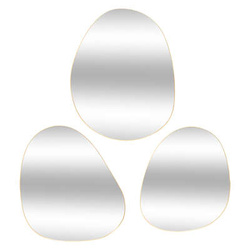 Oglinzi in forme neregulate LIDA, in rame aurii, 3 bucati