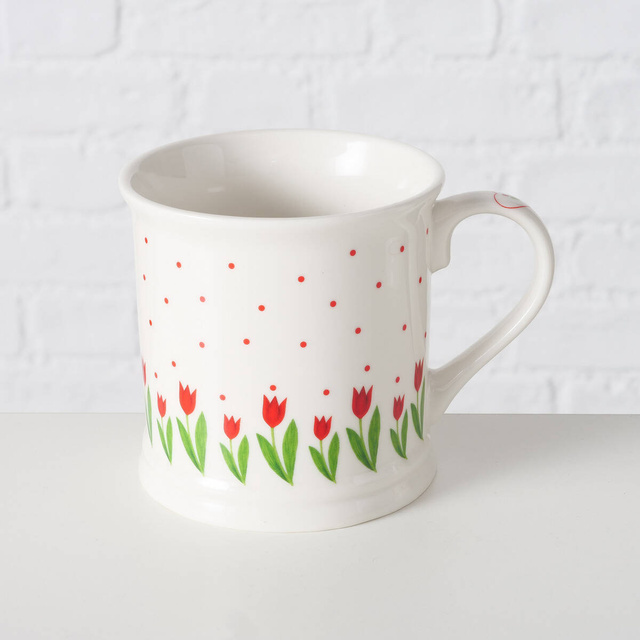 Cana pentru cafea si ceai Danique, model cu lalele, 420 ml