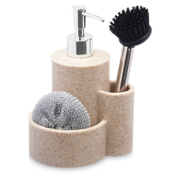 Distribuitor de lichid de spalat vase, model marmura, perie + sarma