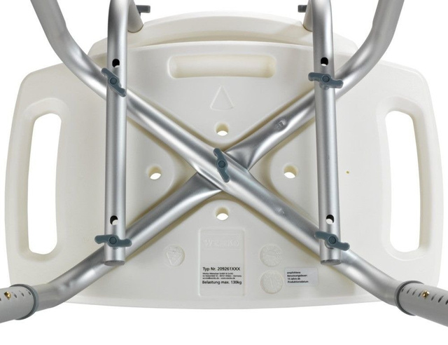 Scaun de duș cu spătar și reglare a înălțimii SECURA, WENKO